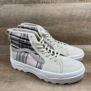 VANS Sentry Sk8 Hi Plaid Turtledove Ultra Cush Platform Shoes Women's Size 9 NEW